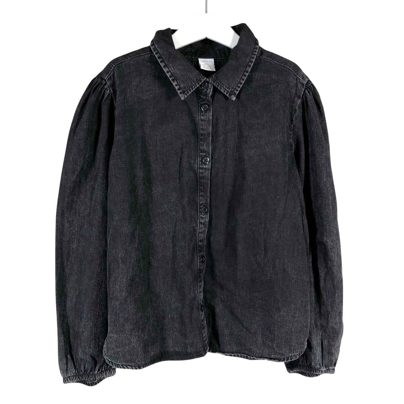 Unisex Lindex - Teksasärk, suurus 134 - 140 - Must (1)