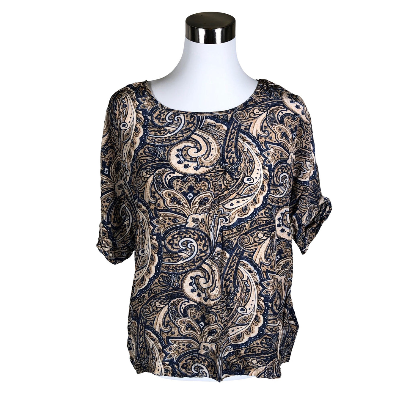 Unisex Mos Mosh - Lühikeste käistega pluus, suurus 40 - Beige (1)
