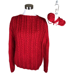 Unisex Handmade - Kampsun, suurus 40 - Punane (1)