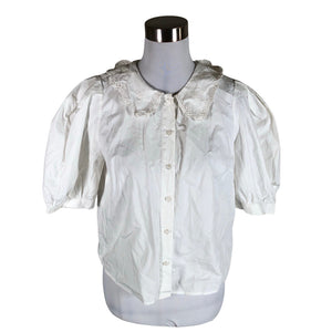 Unisex Lindex - Lühikeste käistega pluus, suurus 36 - Valge (1)