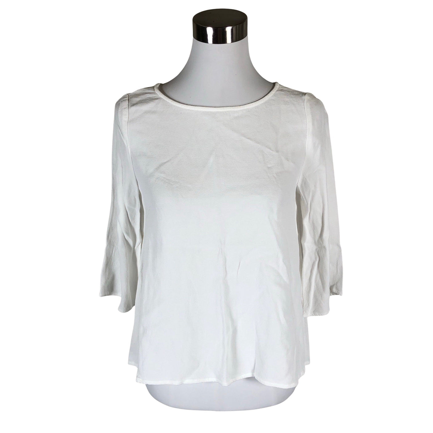 Unisex Ril's - Lühikeste käistega pluus, suurus 38 - Valge (1)
