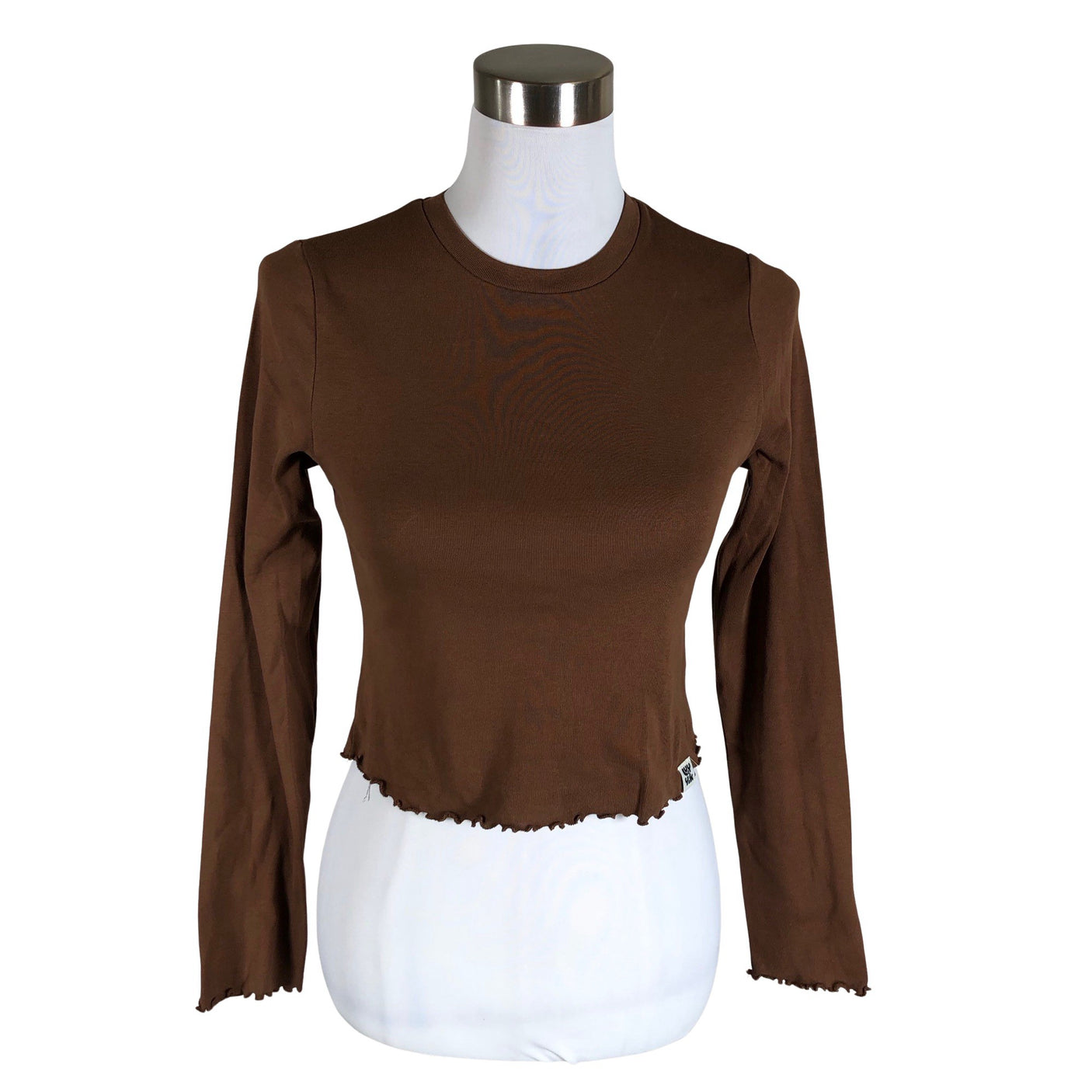 Unisex Lucy & Yak - Trikotaažist pluus, suurus 38 - Pruun (1)