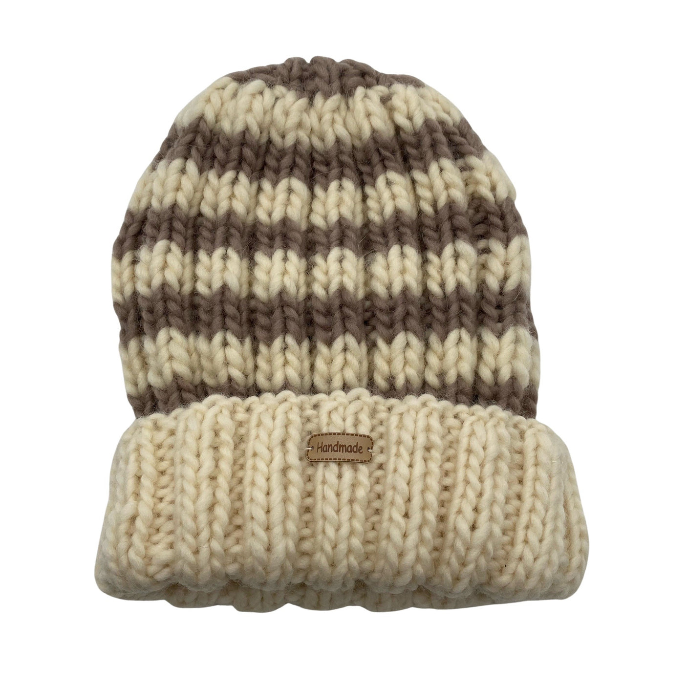 Unisex Handmade - Talvemüts, suurus 52 - 54 cm - Looduslik valge (1)