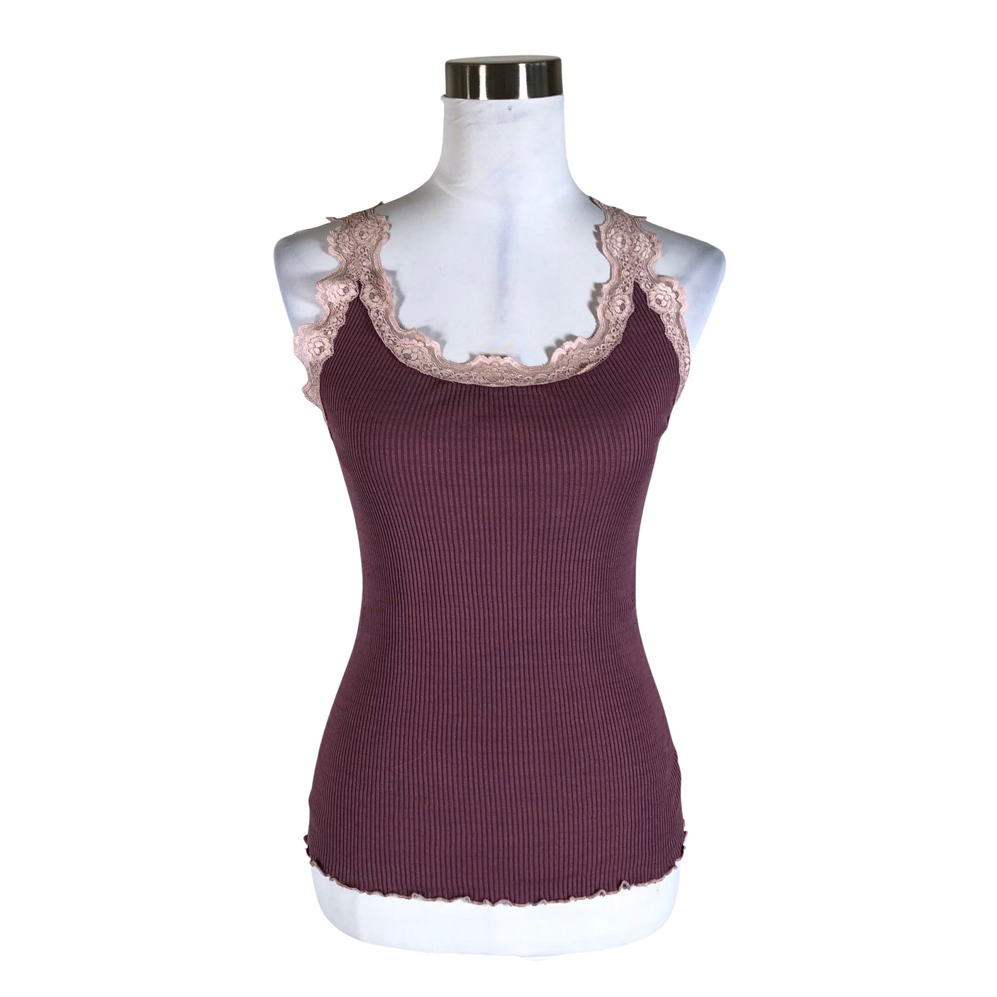 Unisex Rosemunde - Trikotaažist topp, suurus 38 - Lilla (1)