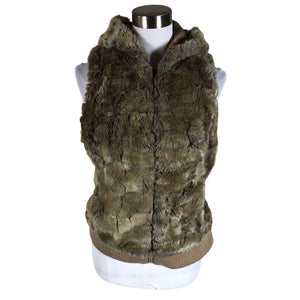 Unisex Esprit - Kunstkarusnahast vest, suurus 38 - Pruun (1)