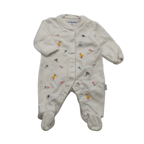Unisex JoJo Maman Bébé - Kombinesoon, suurus 56 - 62 - Valge ()