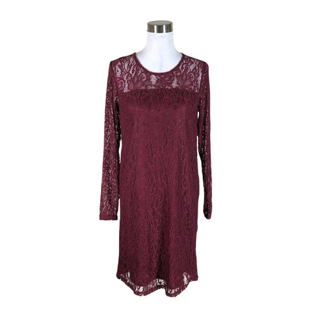 Unisex Kaffe - Õhuke kleit, suurus 38 - Veinipunane ()