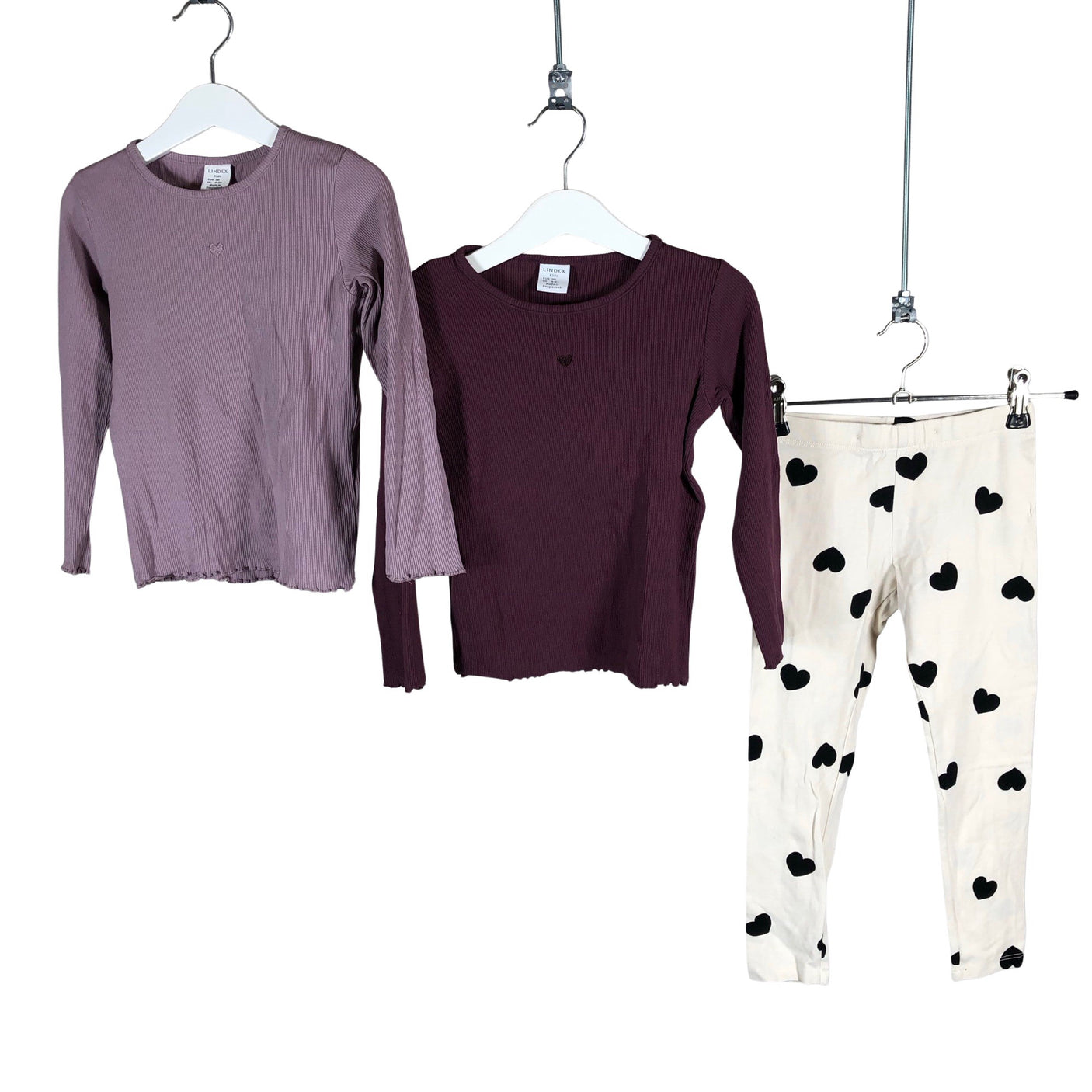 Unisex Lindex - Trikotaažist pluus, suurus 104 - 110 - Veinipunane (1)
