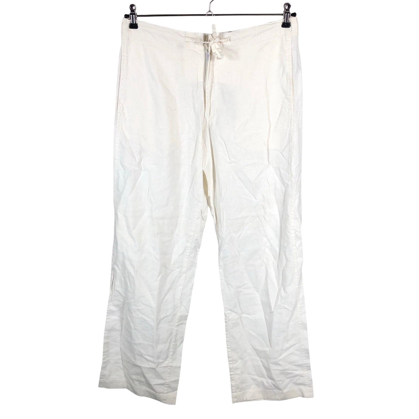 Unisex Solid - Mittevenivad püksid, suurus M - Valge (1)