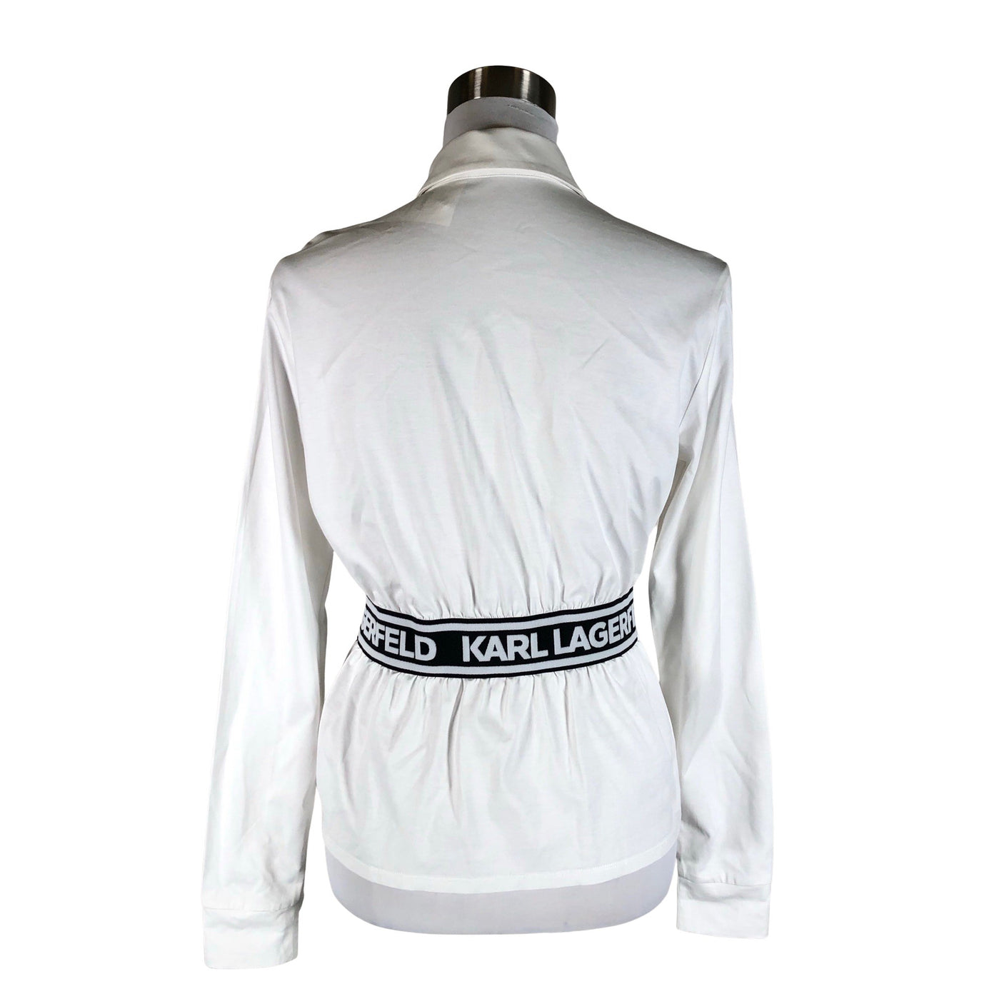 Unisex Karl Lagerfeld - Trikotaažist pluus, suurus 38 - Valge (2)