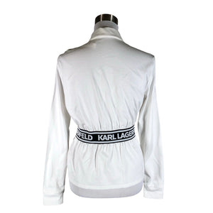 Unisex Karl Lagerfeld - Trikotaažist pluus, suurus 38 - Valge (2)