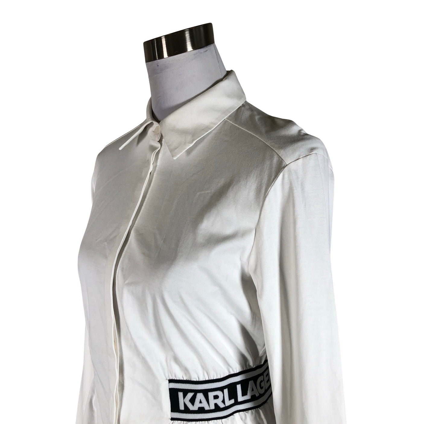 Unisex Karl Lagerfeld - Trikotaažist pluus, suurus 38 - Valge (3)