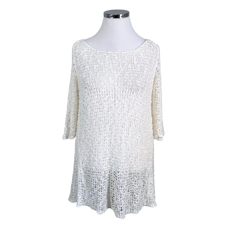 Unisex Bohemiana - Kootud tuunika, suurus 44 - Looduslik valge ()