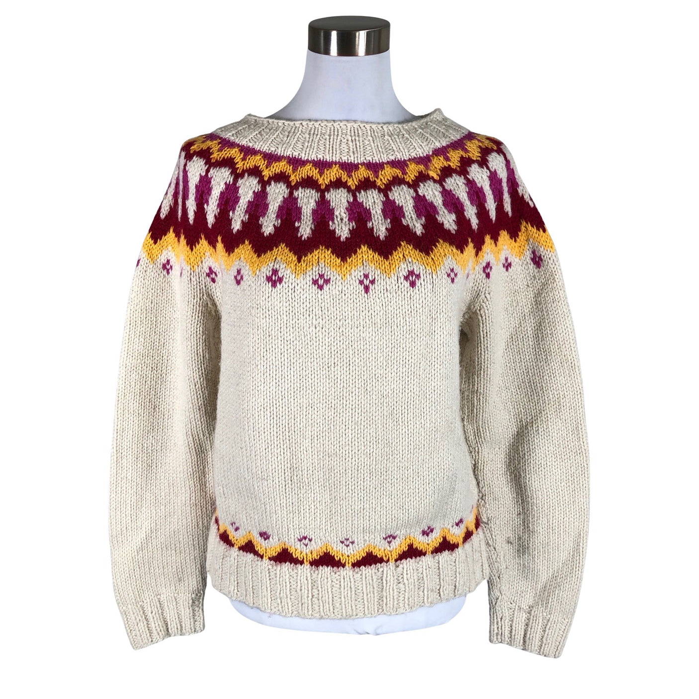 Unisex Handmade - Kampsun, suurus 38 - Looduslik valge (1)