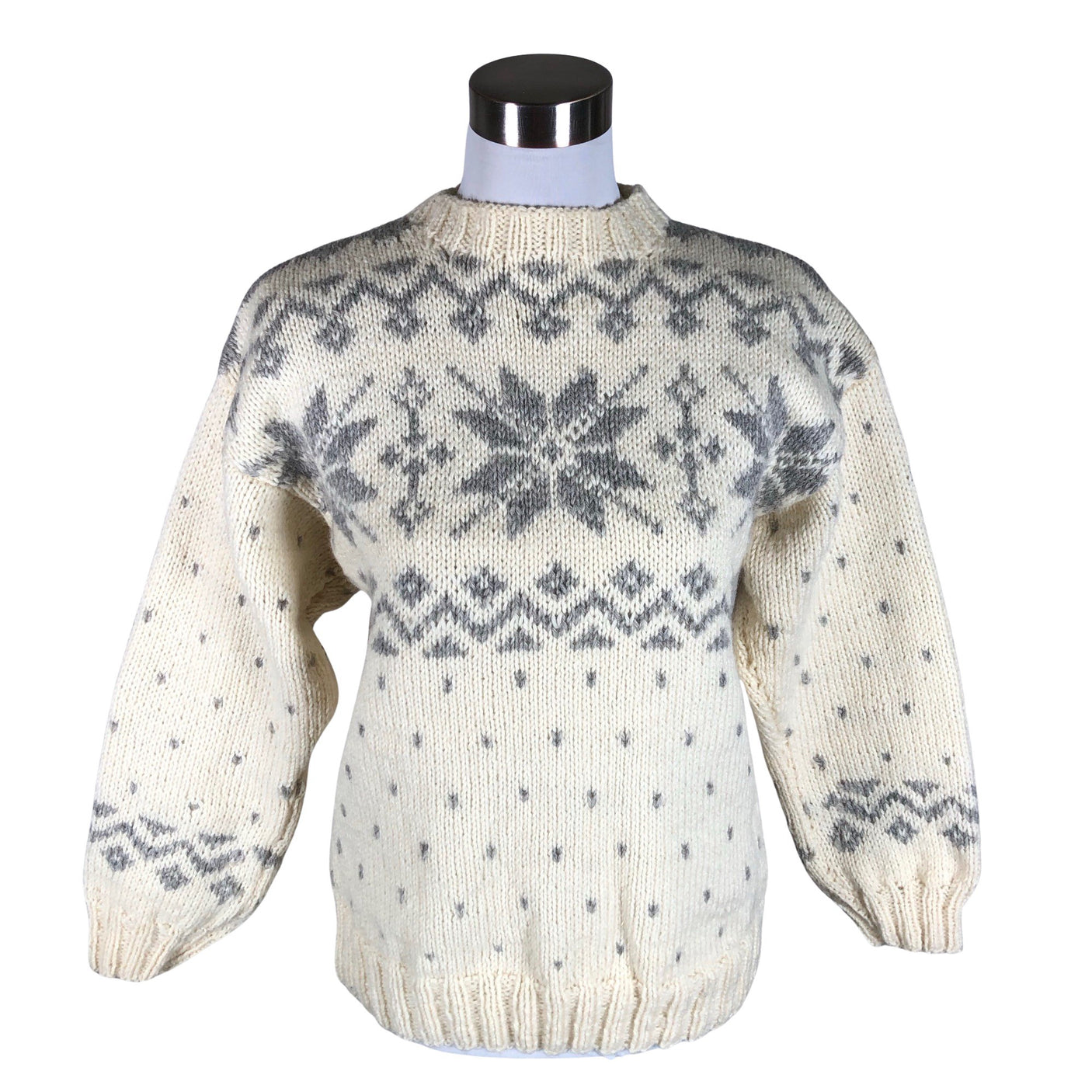 Unisex Handmade - Kampsun, suurus 36 - Looduslik valge (1)