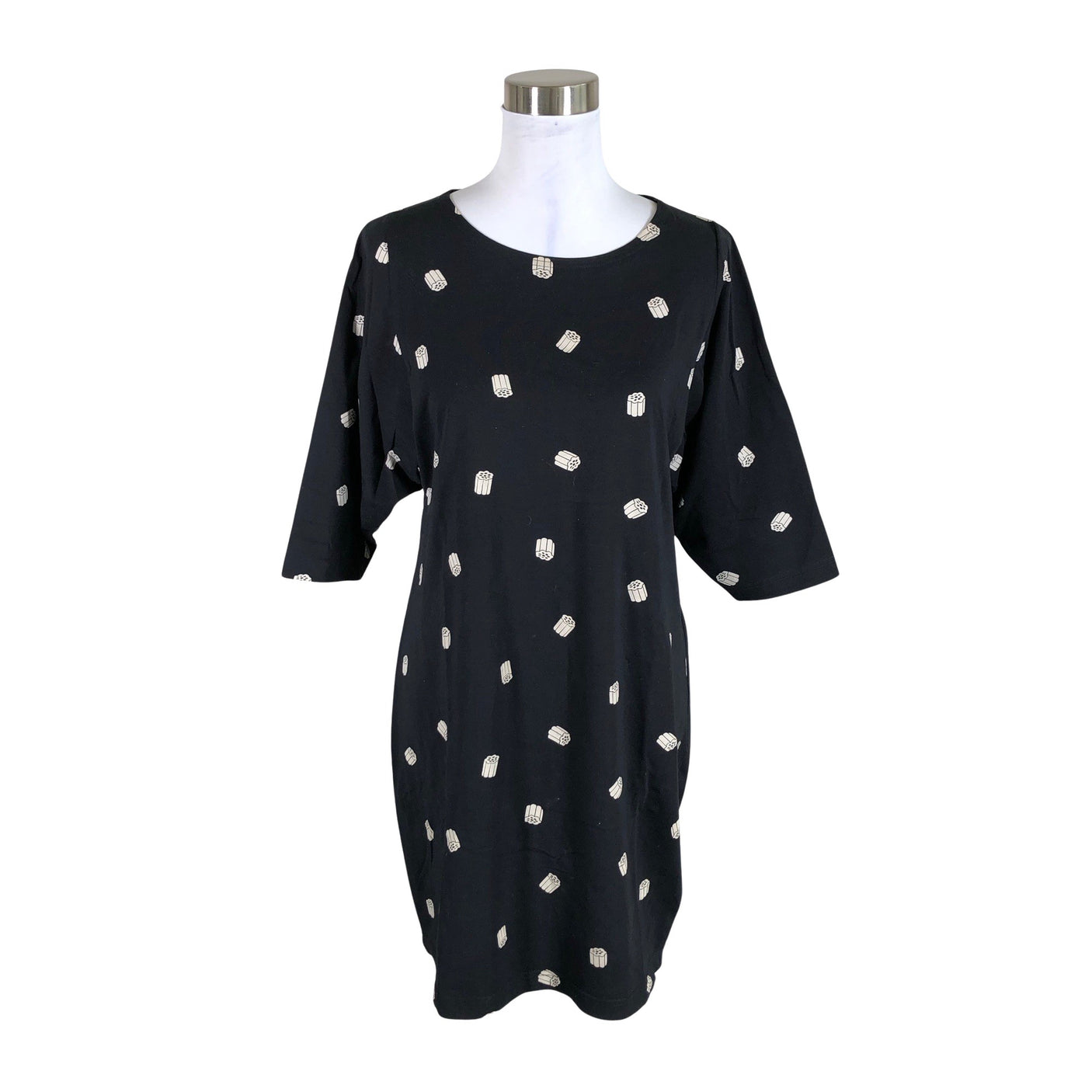 Unisex Pikkuset - Trikotaažist kleit, suurus 36 - Must (1)