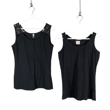 Unisex S.T.I - Trikotaažist topp, suurus 38 - Must ()