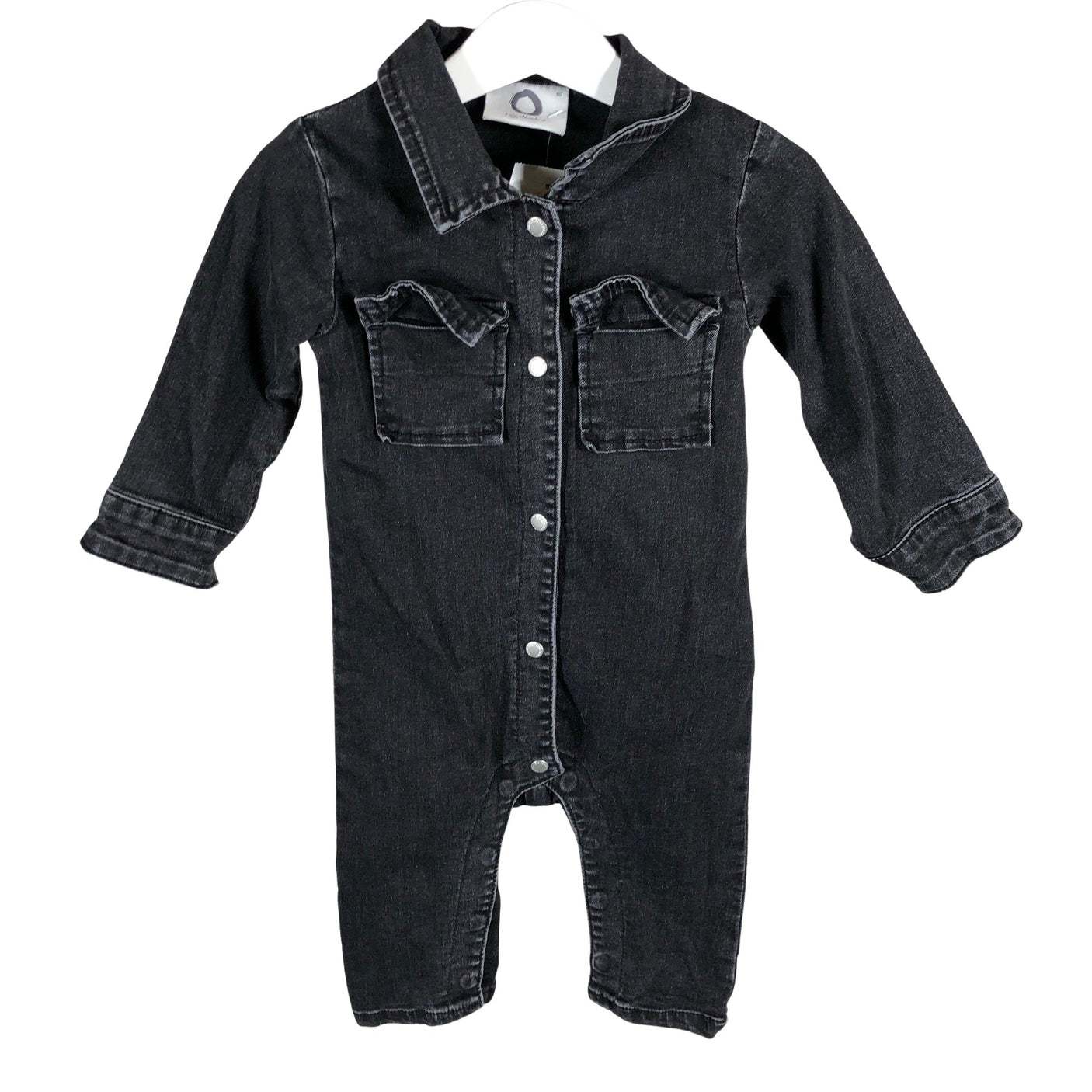 Unisex I Dig Denim - Pükskostüüm, suurus 74 - 80 - Must (1)