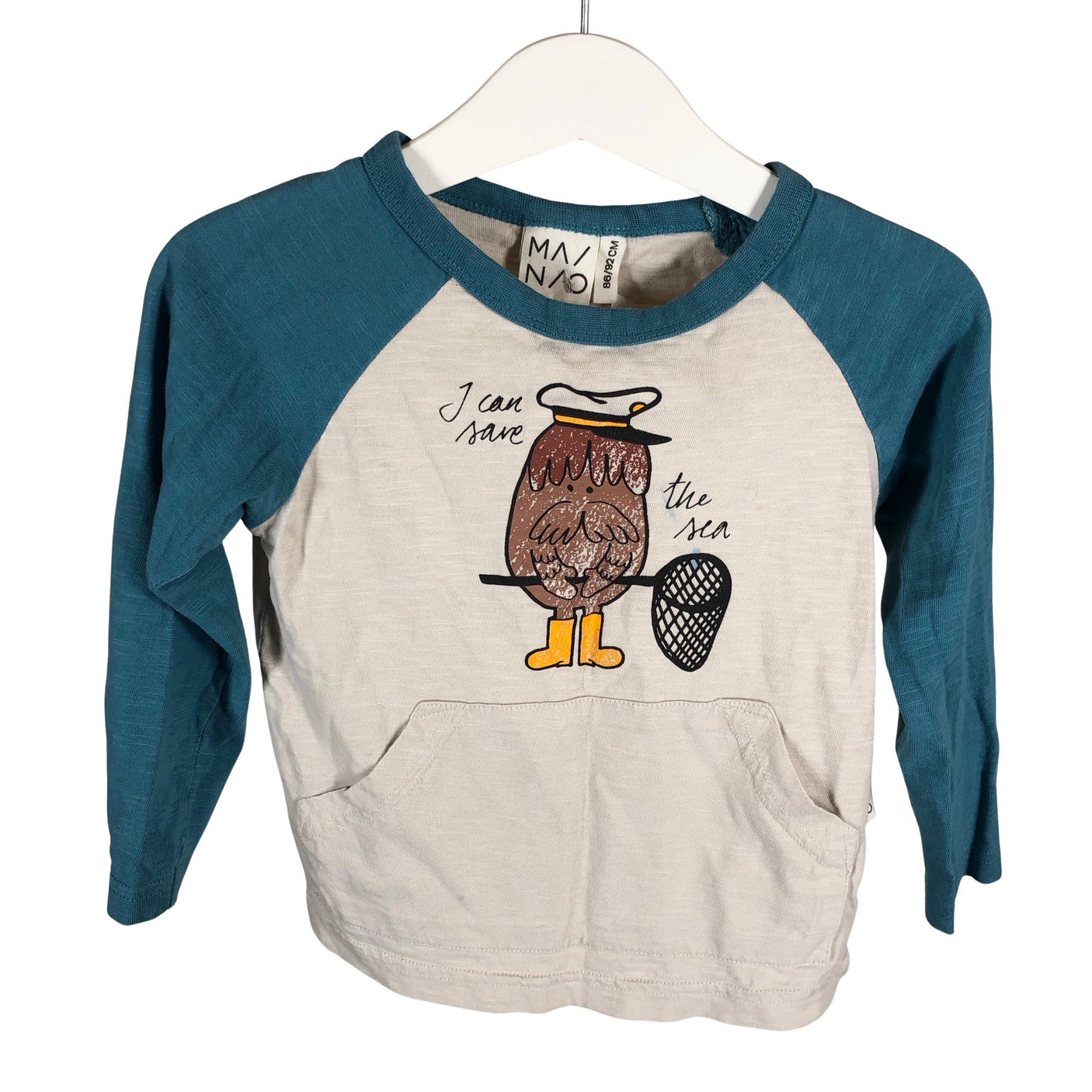 Unisex Mainio - Trikotaažist pluus, suurus 86 - 92 - Hall (1)