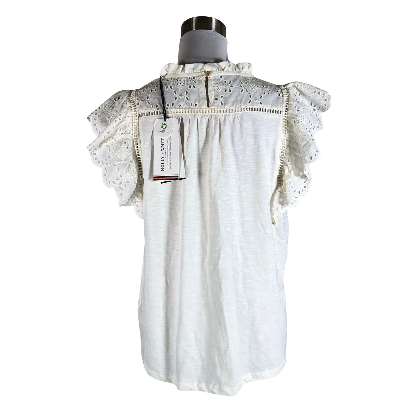 Unisex Holly & Whyte by Lindex - Lühikeste käistega pluus, suurus 40 - Looduslik valge (2)