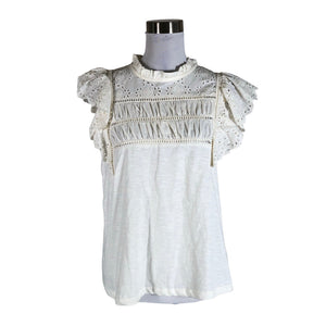 Unisex Holly & Whyte by Lindex - Lühikeste käistega pluus, suurus 40 - Looduslik valge (1)
