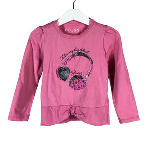 Unisex Guess - Trikotaažist pluus, suurus 92 - 98 - Heleroosa (1)