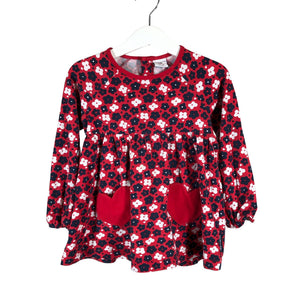 Unisex Polarn O. Pyret - Trikotaažist tuunika, suurus 92 - 98 - Punane (1)