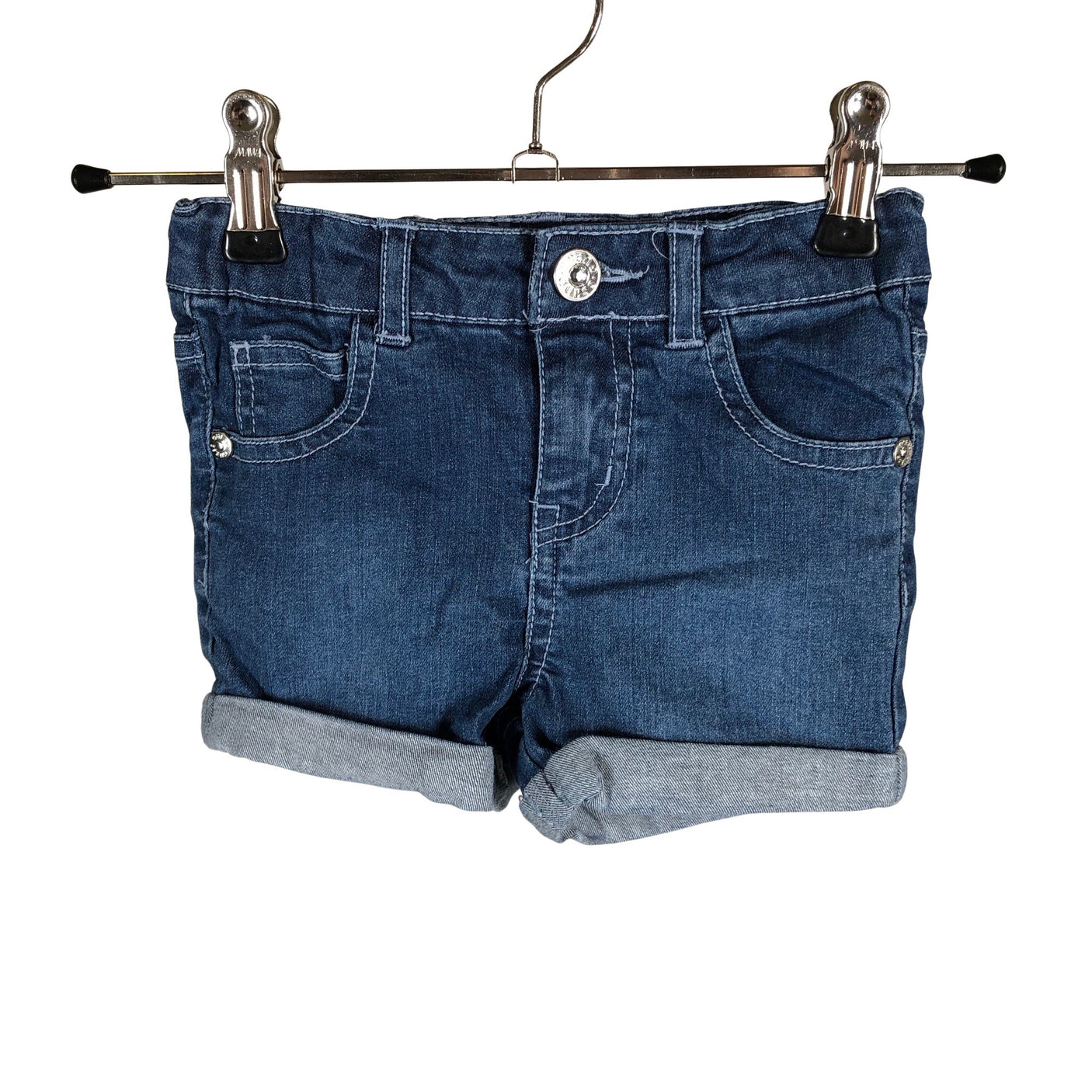 Unisex Guess - Teksast lühikesed püksid, suurus 86 - 92 - Sinine (1)