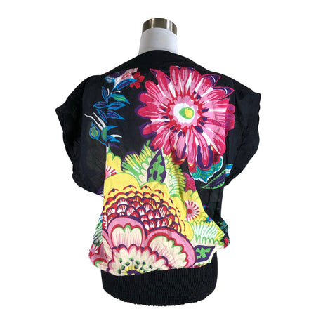 Unisex Desigual - Lühikeste käistega pluus, suurus 40 - Must (2)