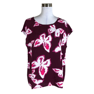 Unisex Cecil - Lühikeste käistega pluus, suurus 38 - Veinipunane (1)