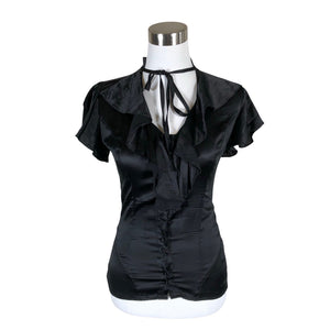 Unisex Guess - Lühikeste käistega pluus, suurus 34 - Must (1)