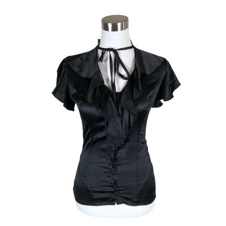 Unisex Guess - Lühikeste käistega pluus, suurus 34 - Must ()