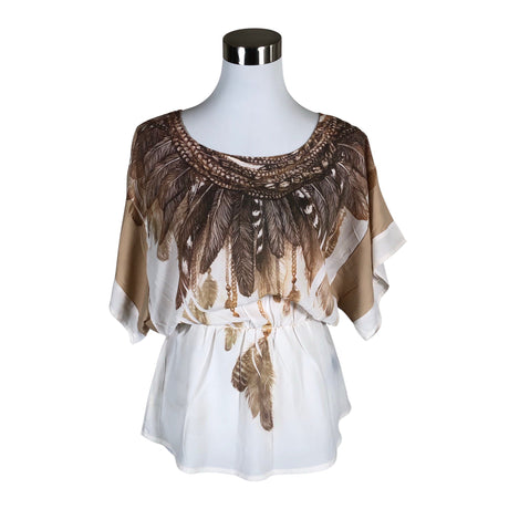 Unisex Bebe - Lühikeste käistega pluus, suurus 36 - Beige ()