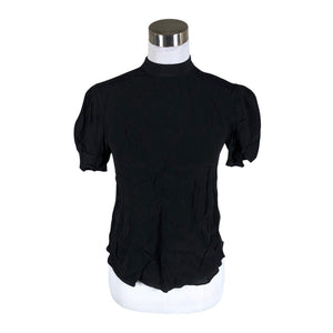 Unisex &Other Stories - Lühikeste käistega pluus, suurus 34 - Must (1)
