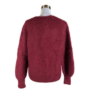 Unisex Peura - Kardigan, suurus 38 - Veinipunane (2)