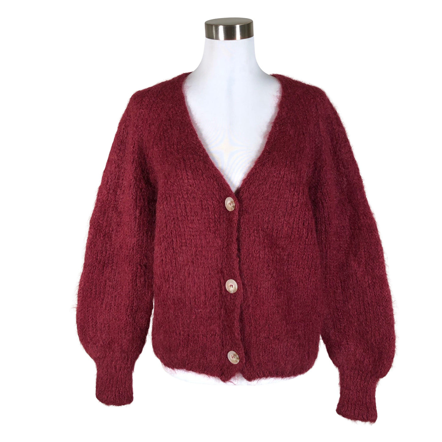 Unisex Peura - Kardigan, suurus 38 - Veinipunane (1)