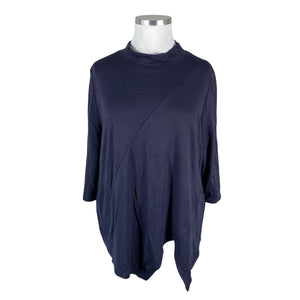 Unisex Ulla Popken - Trikotaažist pluus, suurus 46 - Sinine (1)
