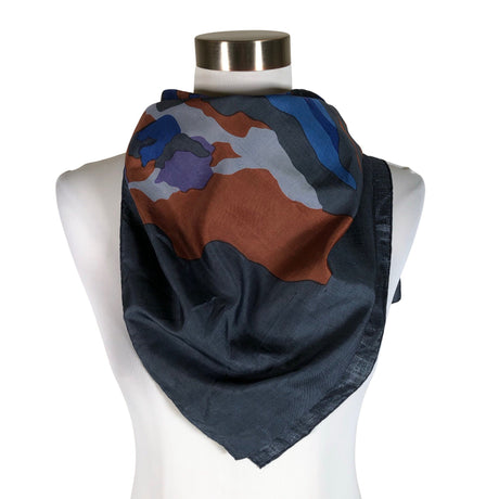 Unisex Thai Silk - Õhuke sall, suurus Maxi - Sinine ()