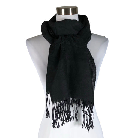 Unisex Pashmina - Õhuke sall, suurus Maxi - Must ()