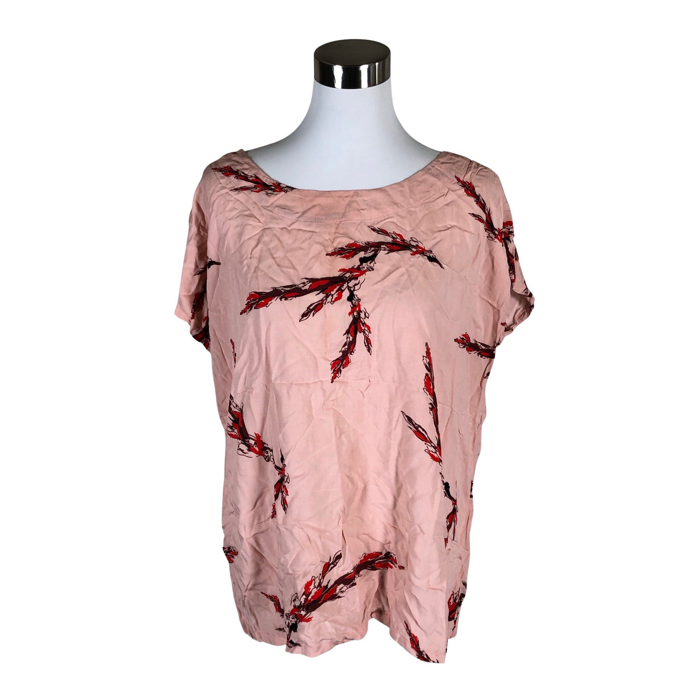 Unisex Rue de Femme - Lühikeste käistega pluus, suurus 40 - Heleroosa (1)