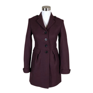 Unisex Burberry Brit - Villane mantel, suurus 34 - Veinipunane (1)