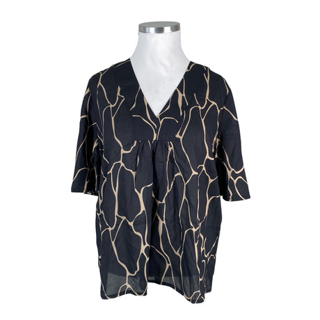 Unisex Nanso - Lühikeste käistega pluus, suurus 44 - Must ()