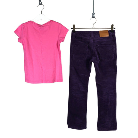 Unisex Polarn O. Pyret - Sametpüksid, suurus 116 - 122 - Lilla (2)