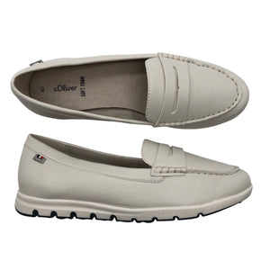 Unisex s.Oliver - Mokassiinid, suurus 40 - Looduslik valge (1)