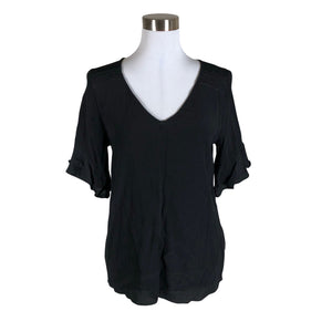Unisex Sud express - Lühikeste käistega pluus, suurus 38 - Must (1)