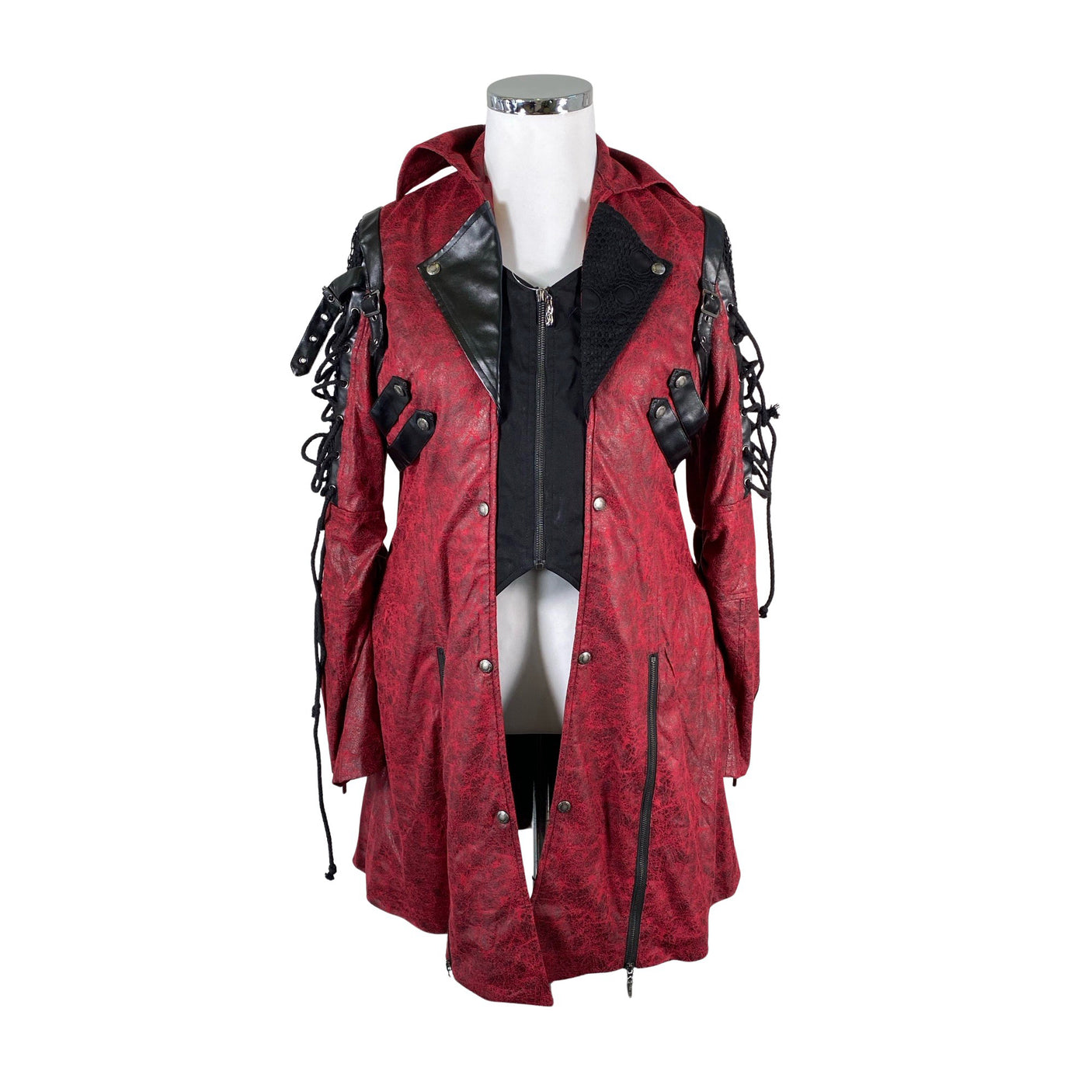 Unisex Punk Rave - Jope, suurus 44 - Veinipunane (1)