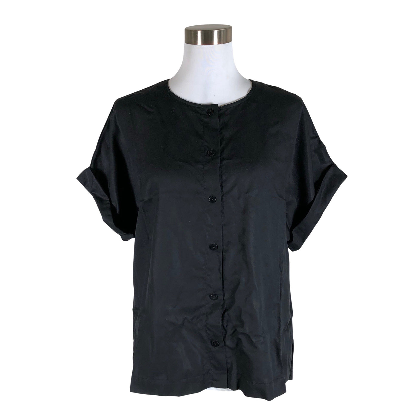 Unisex Papu - Lühikeste käistega pluus, suurus 38 - Must (1)