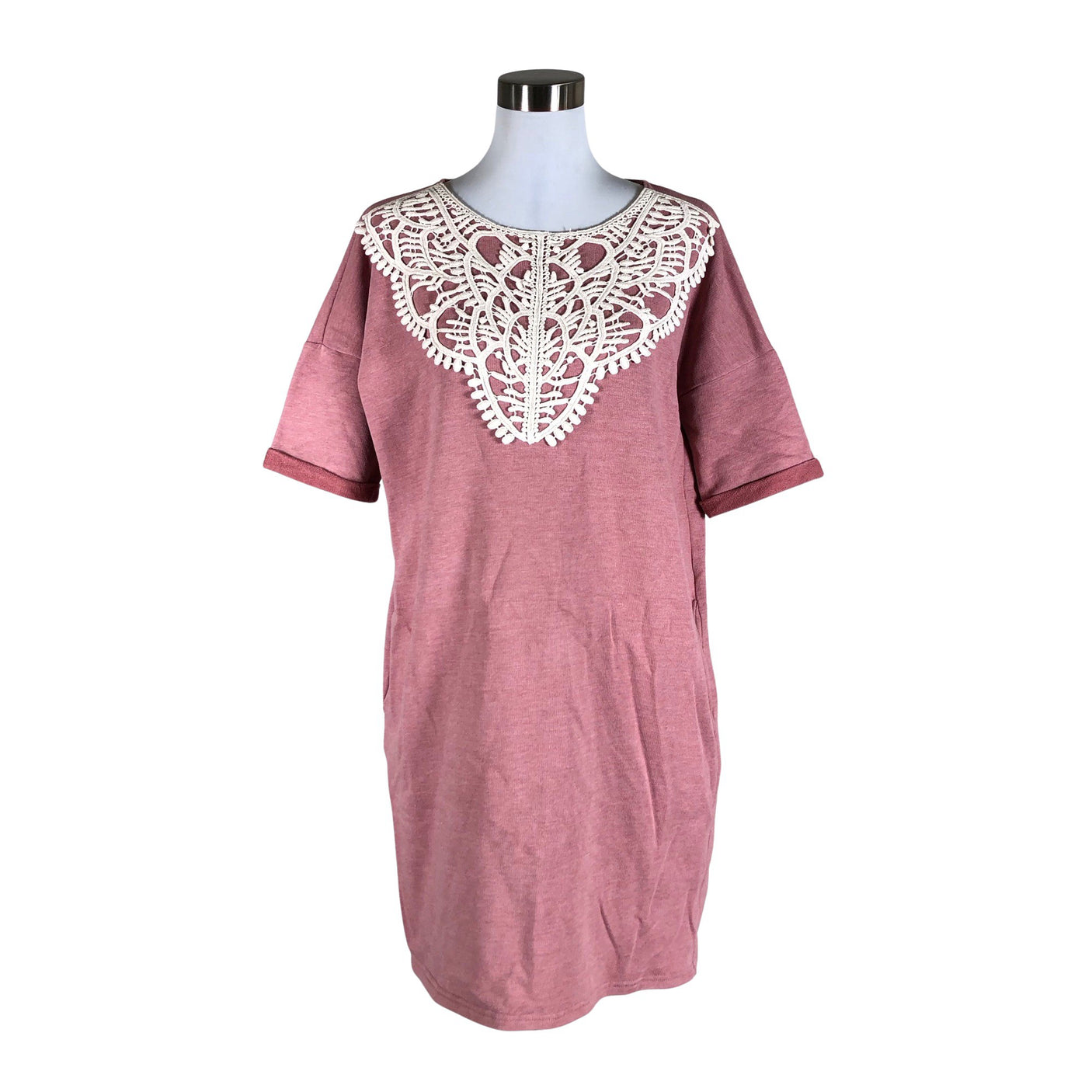 Unisex Lumoan - Trikotaažist kleit, suurus 40 - Heleroosa (1)