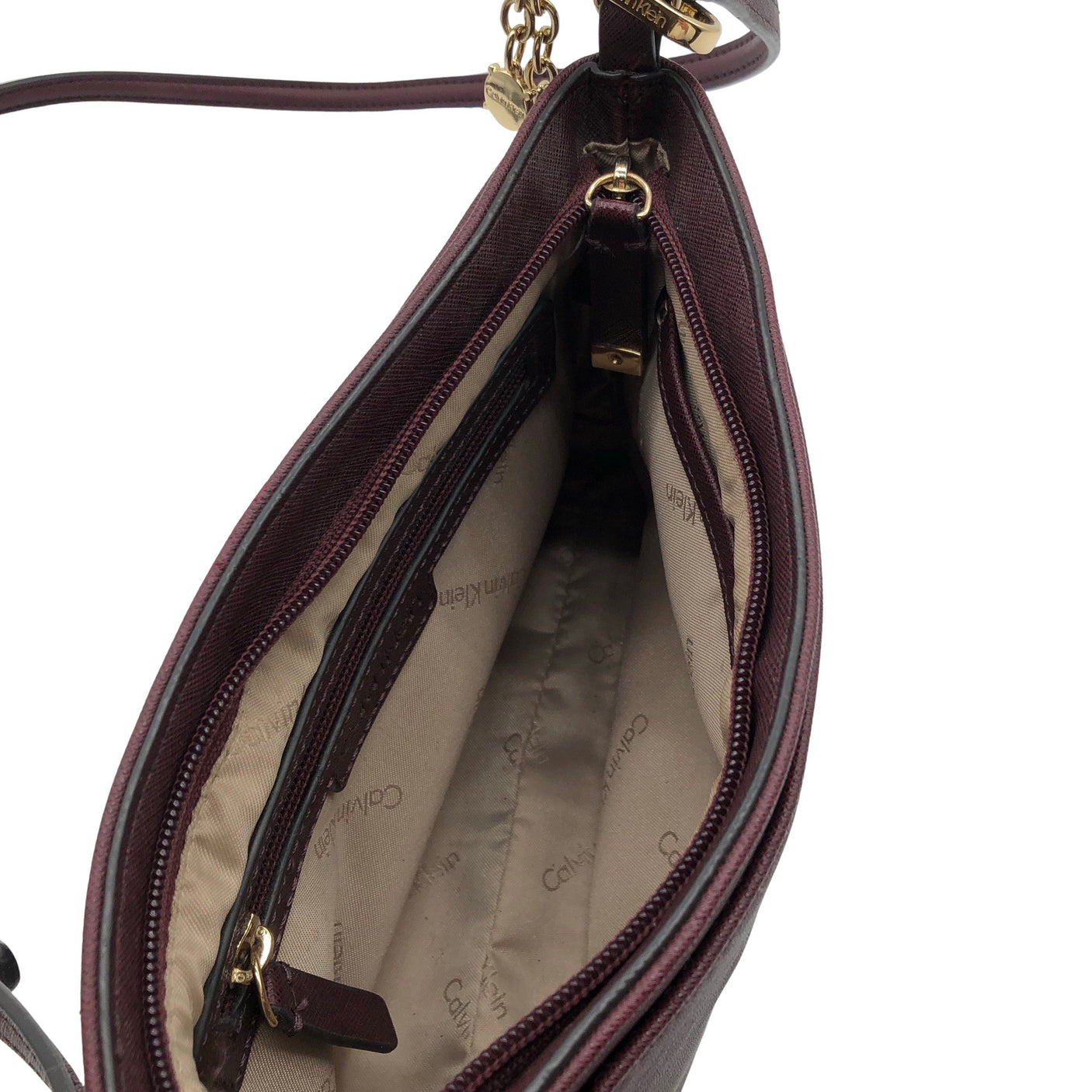 Unisex Calvin Klein - Õlakott, suurus Midi - Veinipunane (2)