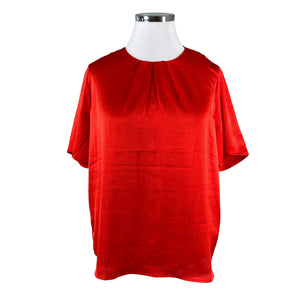Unisex Kaffe - Lühikeste käistega pluus, suurus 44 - Punane (1)